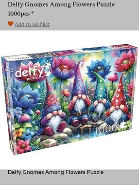 Delfy "Gnomes Among Flowers" 1000 Piece Puzzle